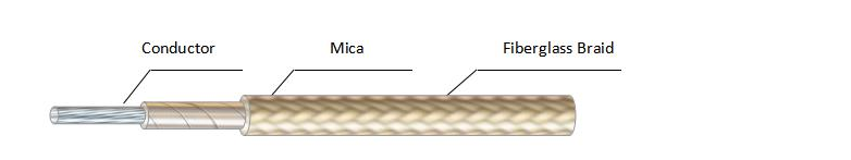 450C 300V Mica Fiberglass Wire 